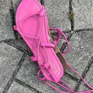 Pink & Cream Strappy Sandals